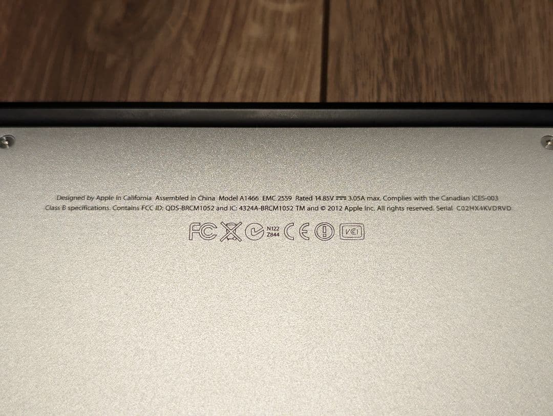 MacBook Air 13インチ Mid 2012 A1466