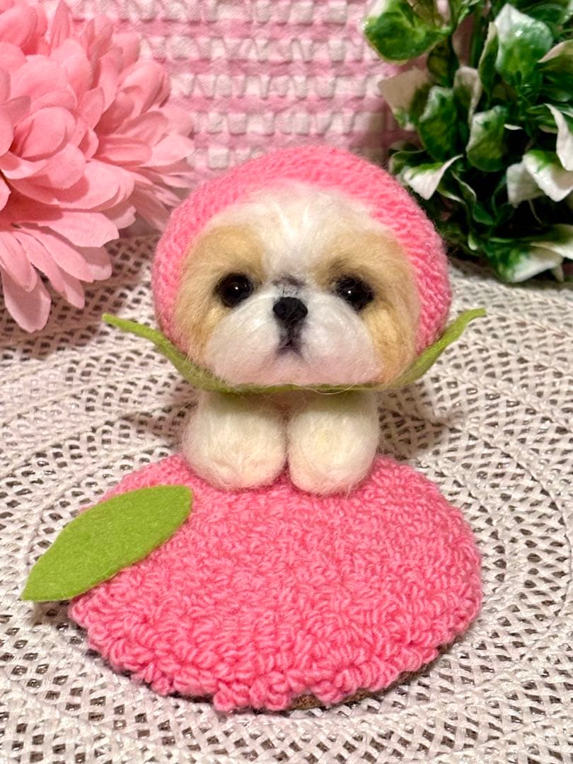 ♡yunotomo⭐️商品♡羊毛フェルト♡シーズーちゃん♡